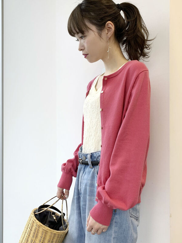ガンガンカーディガン オーガニックコットン 杢グレー ブラック レッド ベージュ イエロー グリーン ネイビー ラベンダー Earth Music Ecology アースミュージックアンドエコロジー のレディースカーディガン 1h01l2d0100 ファッション通販のstripe Club