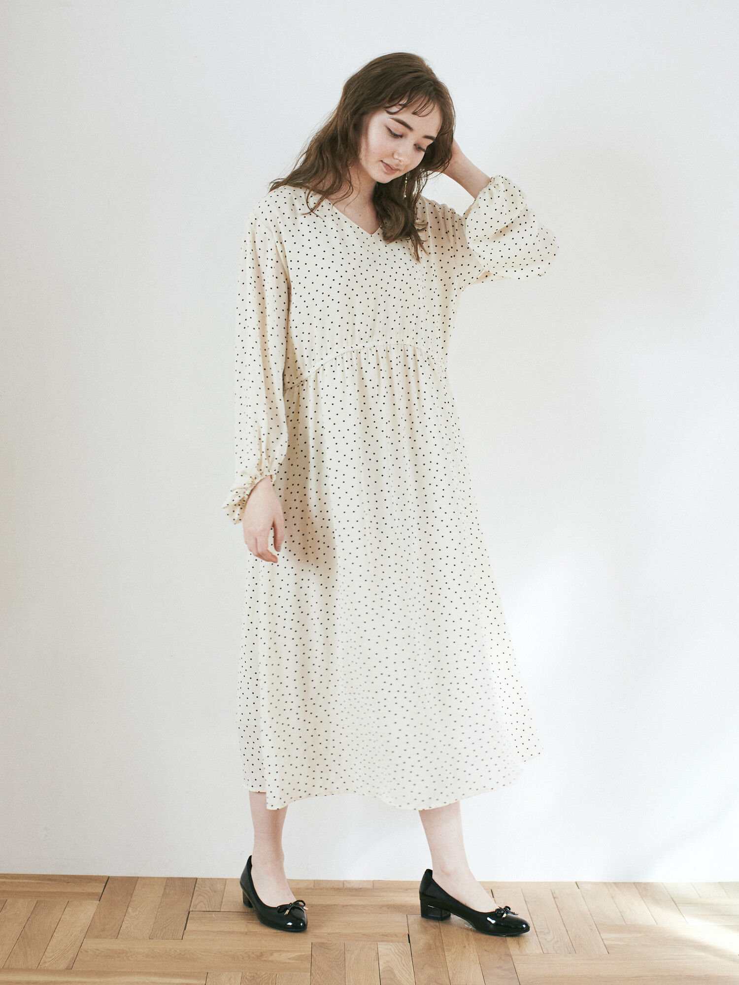 希少 9 30まで 完売 Seventen ストライプシャーリングドレス グリーン S ロングワンピース マキシワンピース Esehotel Lt