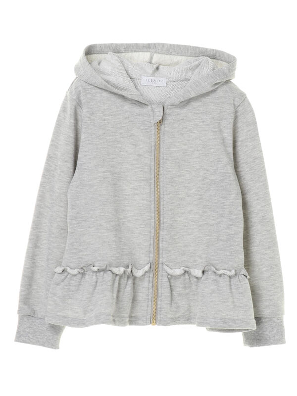 Kids フード付きフリルパーカー グレー ネイビー Earth Music Ecology アースミュージックアンドエコロジー のレディースカーディガン 1p01k1d0100 ファッション通販のstripe Club