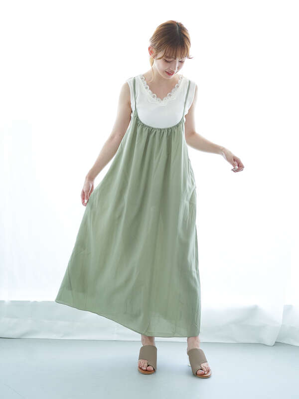 古着 オーガニックコットンレースタンクトップ アイボリー ライトグレー ブラック ベージュ カーキ ネイビー Earth Music Ecology アースミュージックアンドエコロジー のレディースタンクトップ 1c02l1b0100 ファッション通販のstripe Club