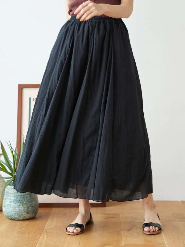 アウトレット コットンボイルギャザーフレアスカート オフホワイト ブラック ピンク ベージュ ブラウン マスタード グリーン パープル Earth Music Ecology アースミュージックアンドエコロジー のレディーススカート 1c06l0l0300 ファッション通販のstripe Club