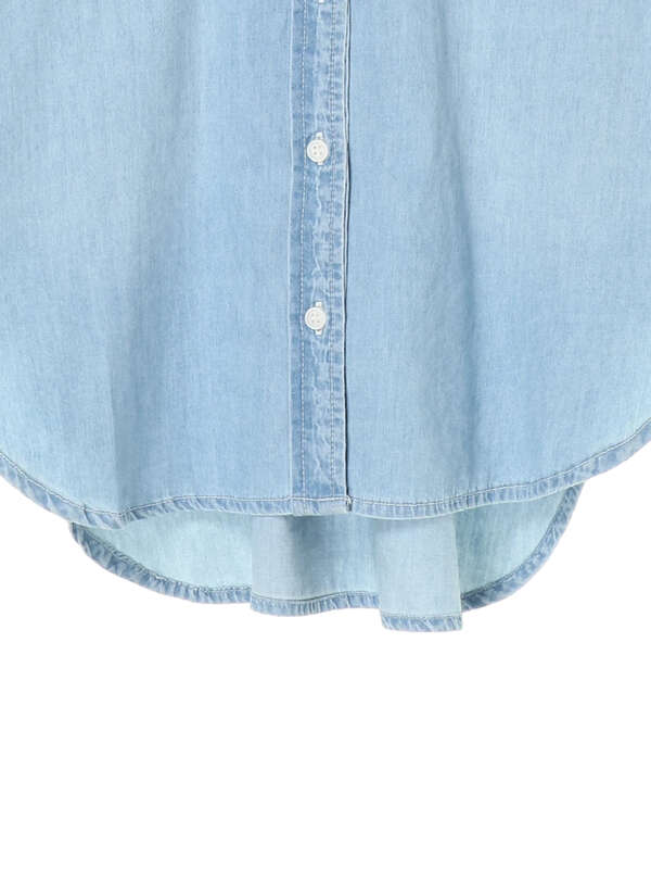 アウトレット 半袖デニムシャツ サックスブルー ライトインディゴ Earth Music Ecology アースミュージックアンドエコロジー のレディースシャツ ブラウス 1c06l0a00 ファッション通販のstripe Club