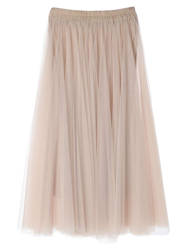 アウトレット Slf チュールボリュームギャザースカート ライトグレー ライトベージュ ミント Earth Music Ecology アースミュージックアンドエコロジー のレディーススカート 1p02l0l1210 ファッション通販のstripe Club