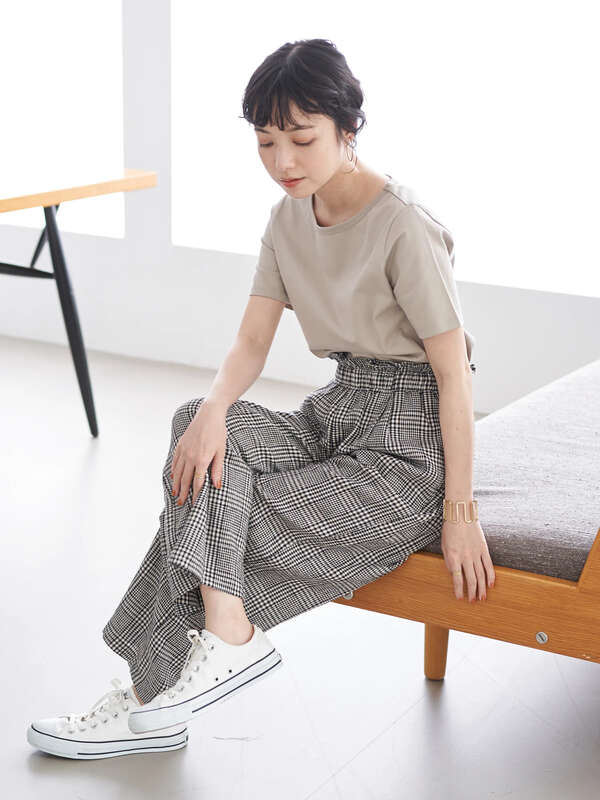 アウトレット 麻レーヨンワイドパンツ ベージュ テラコッタ ブラウン カーキ チェックベージュ チェックブラック Earth Music Ecology アースミュージックアンドエコロジー のレディースパンツ 1c03l0f0330 ファッション通販のstripe Club アウトレット 麻レーヨンワイドパンツ ベージュ テラコッタ ブラウン カーキ チェックベージュ チェックブラック Earth Music Ecology アースミュージックアンドエコロジー のレディースパンツ 1c03l0f0330 ファッション通販のstripe Club