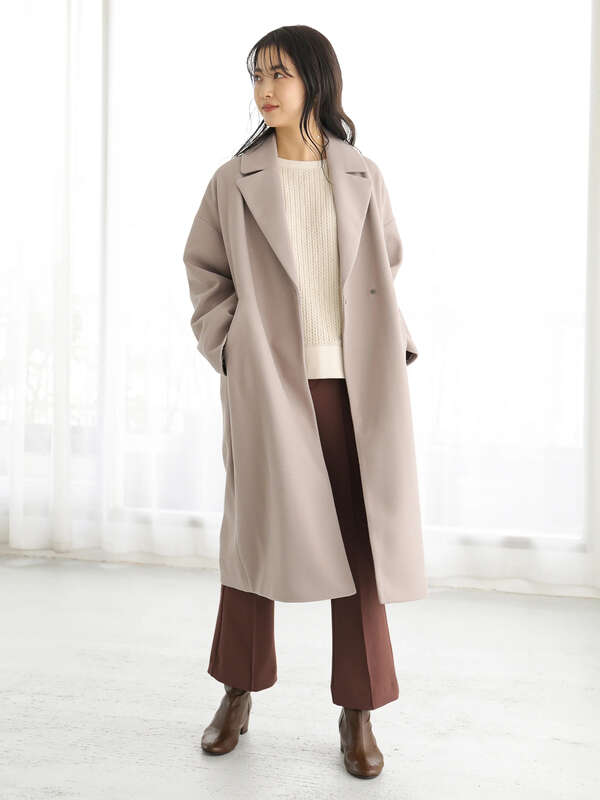 アウトレット 古着 チェスターコート 杢グレー ブラック ベージュ ブルー Earth Music Ecology アースミュージックアンドエコロジー のレディースコート 1b07l0z0100 ファッション通販のstripe Club