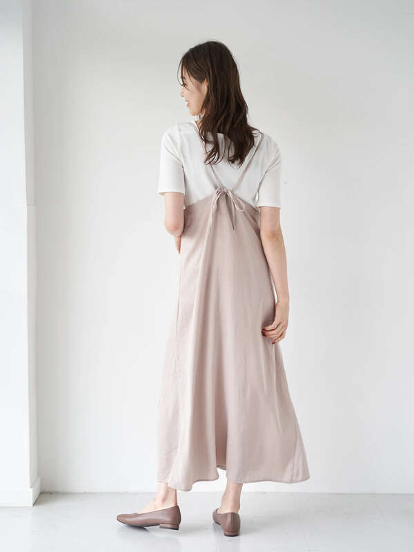 アウトレット サテンキャミワンピース ベージュ ブラウン サックスブルー ラベンダー Earth Music Ecology アースミュージック アンドエコロジー のレディースワンピース 1b03l0h0130 ファッション通販のstripe Club