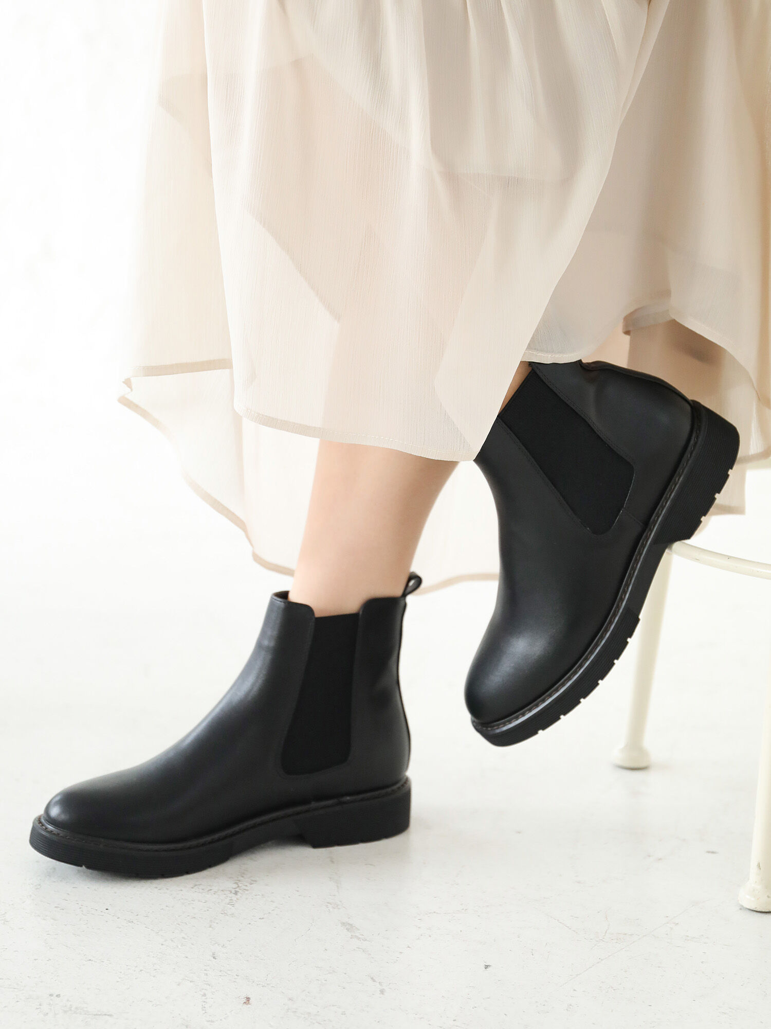 アウトレット Oriental Traffic サイドゴアブーツ ブラック ブラウン Earth Music Ecology アースミュージックアンドエコロジー のレディースショートブーツ 1r04l3k0100 ファッション通販のstripe Club