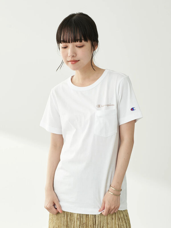 Champion Earthポケット付きtシャツ ホワイト ブラック モカ カーキ Earth Music Ecology アースミュージックアンドエコロジー のレディースカットソー 1j11l1c0600 ファッション通販のstripe Club