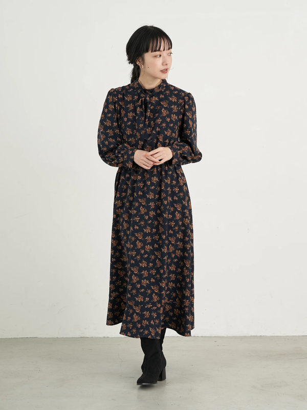 アウトレット 古着 3wayフラワーワンピース ブラック ブラウン Earth Music Ecology アース ミュージックアンドエコロジー のレディースワンピース 1b04l0h0500 ファッション通販のstripe Club