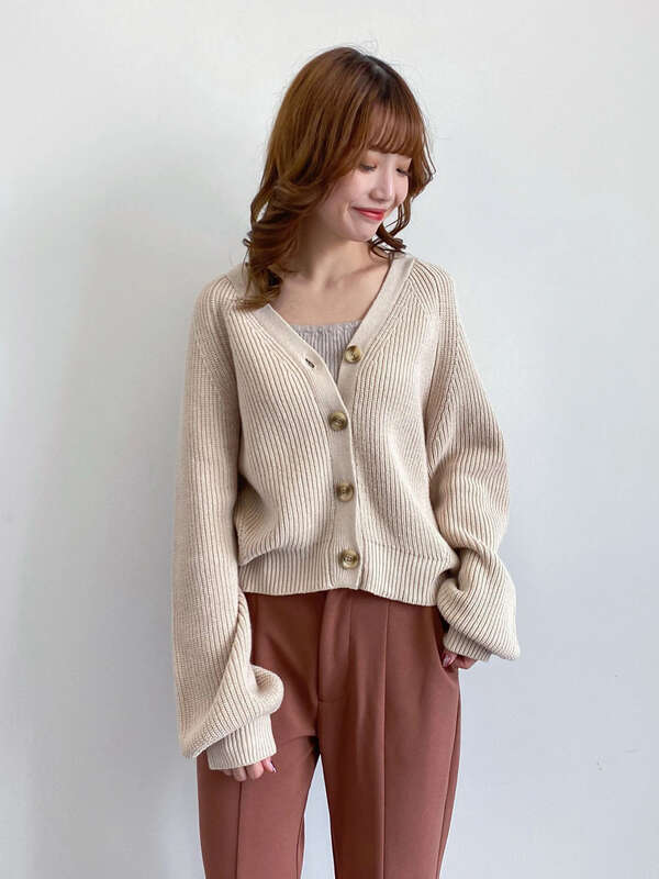 アウトレット Web限定 Vネックラグランカーディガン アイボリー ブラック ライトベージュ グレーベージュ ライトカーキ ラベンダー グレイッシュブルー Earth Music Ecology アースミュージックアンドエコロジー のレディースカーディガン Ba03l2d0100