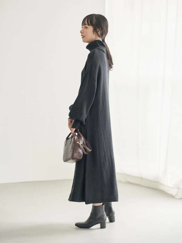 アウトレット タートルネックニットワンピース ブラック ダークピンク モカ ブルー Earth Music Ecology アースミュージックアンドエコロジー のレディースワンピース 1c07l2h0300 ファッション通販のstripe Club