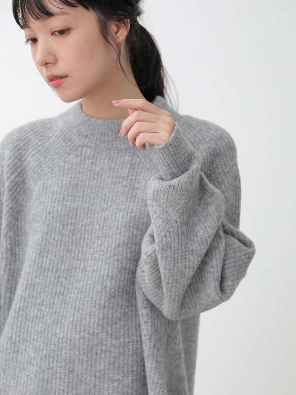 アウトレット ふわふわニットプルオーバー グレー ベージュ モカ グリーン パープル エクリュ Earth Music Ecology アース ミュージックアンドエコロジー のレディースニット セーター 1c07l2c1000 ファッション通販のstripe Club