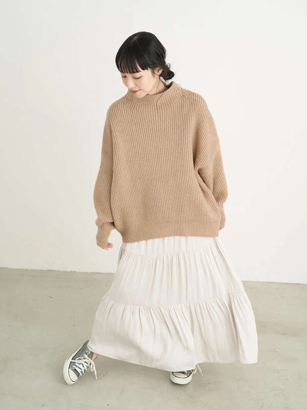 アウトレット Web限定 ゆるふわハイネックニットプルオーバー ライトベージュ ベージュ ミント ラベンダー Earth Music Ecology アースミュージックアンドエコロジー のレディースニット セーター Ba04l2c00 ファッション通販のstripe Club