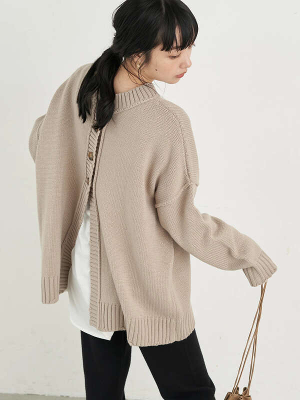 アウトレット Web限定 2wayダメージ風ニット ホワイト チャコールグレー ライトベージュ ベージュ ミント Earth Music Ecology アースミュージックアンドエコロジー のレディースカーディガン Ba04l2d0100 ファッション通販のstripe Club