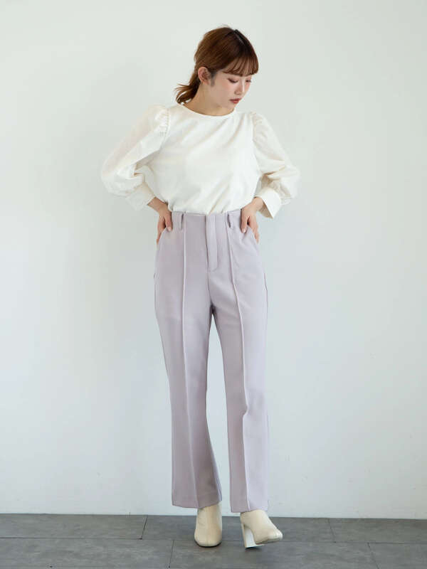 センタープレスフレアパンツ アイボリー ピンク モカ ミント Earth Music Ecology アースミュージックアンドエコロジー のレディースパンツ 1b11l1f0100 ファッション通販のstripe Club