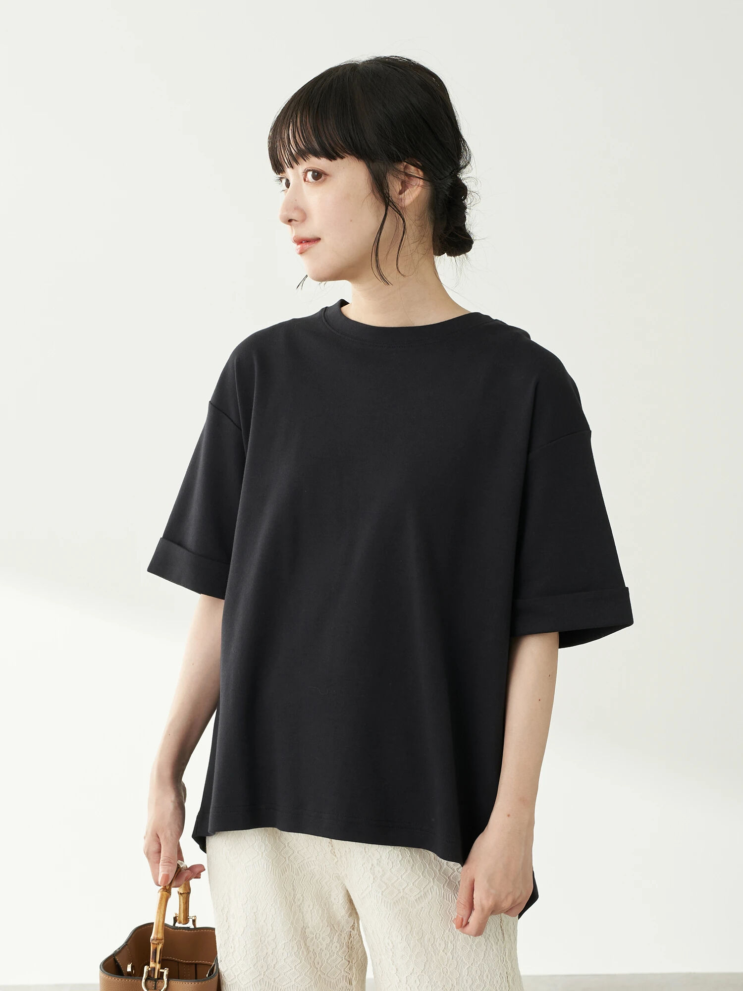 スムースバックスリットTシャツ