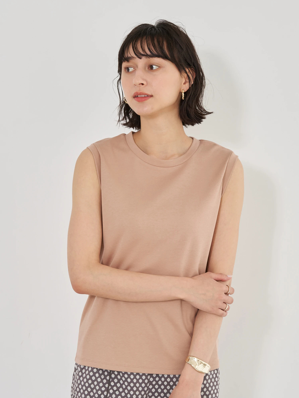 スムーススリーブレスカットソー オフホワイト ブラック ピンク グレーベージュ ブラウン ミント Earth Music Ecology アース ミュージックアンドエコロジー のレディースカットソー 1c12l1c0640 ファッション通販のstripe Club