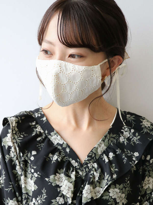 ドットコットンレースマスク オフホワイト モカ ピンクベージュ Earth Music Ecology アースミュージックアンドエコロジー のレディースその他アクセサリー 1a15laj0240 ファッション通販のstripe Club