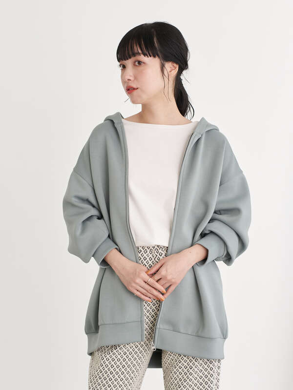 きれいめジップパーカー アイボリー グレーベージュ ミント ネイビー Earth Music Ecology アースミュージックアンドエコロジー のレディースカットソー 1c11l1g1600 ファッション通販のstripe Club