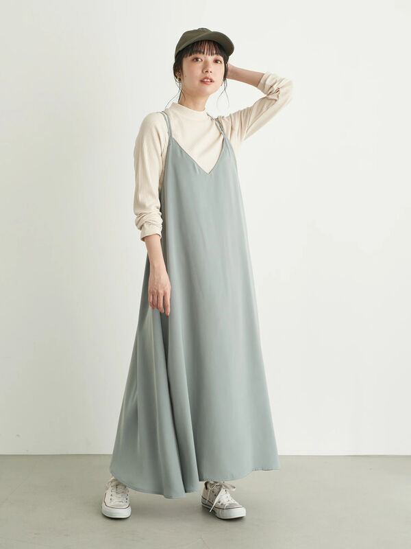 Set2点キャミワンピース リブインナー ブラック グレーベージュ ミント Earth Music Ecology アースミュージックアンドエコロジー のレディースワンピース 1c11l0h0390 ファッション通販のstripe Club