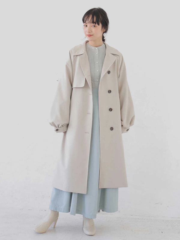 アウトレット ｗｅｂ限定大きな 小さなサイズ ケープトレンチコート ベージュ ミント サックスブルー Earth Music Ecology アースミュージックアンドエコロジー のレディースジャケット 1b11l0y0460 ファッション通販のstripe Club