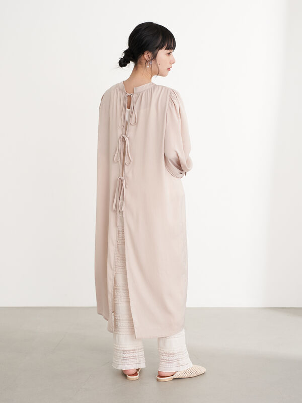 アウトレット バックリボンサテンガウンワンピース ピンク ライトベージュ モカ Earth Music Ecology アースミュージックアンドエコロジー のレディースワンピース 1b11l0h1100 ファッション通販のstripe Club