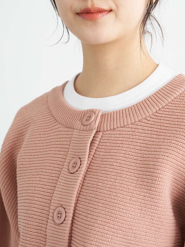 ニットショートカーディガン ピンク ベージュ モカ イエロー Earth Music Ecology アース ミュージックアンドエコロジー のレディースカーディガン 1d11l2d00 ファッション通販のstripe Club