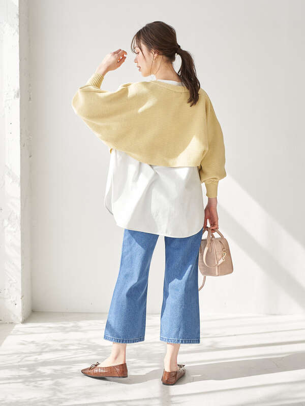 ニットショートカーディガン ピンク ベージュ モカ イエロー Earth Music Ecology アース ミュージックアンドエコロジー のレディースカーディガン 1d11l2d00 ファッション通販のstripe Club