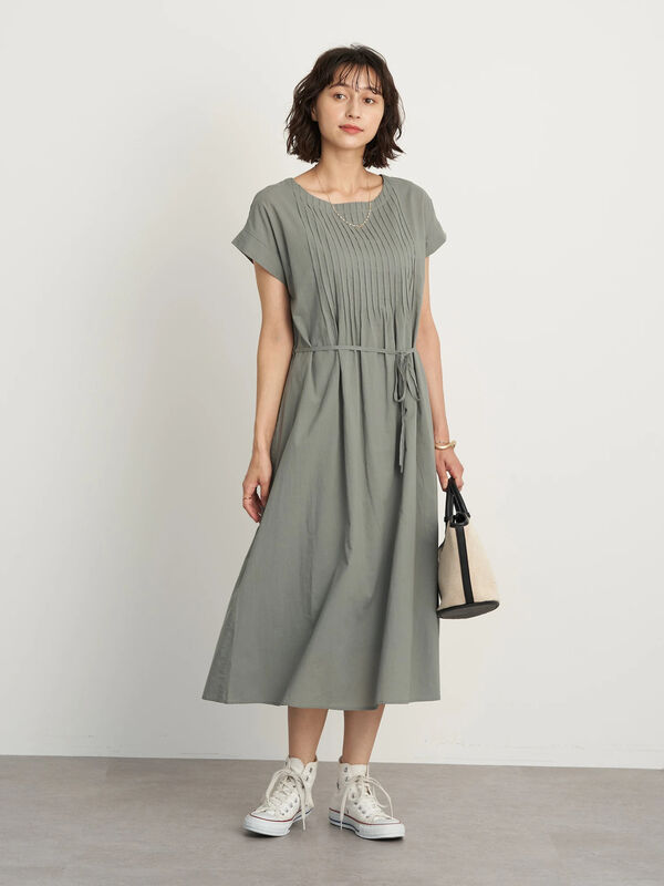 ピンタックワンピース ブラック ダークピンク ミント Earth Music Ecology アースミュージックアンドエコロジー のレディース ワンピース 1c13l0h0340 ファッション通販のstripe Club