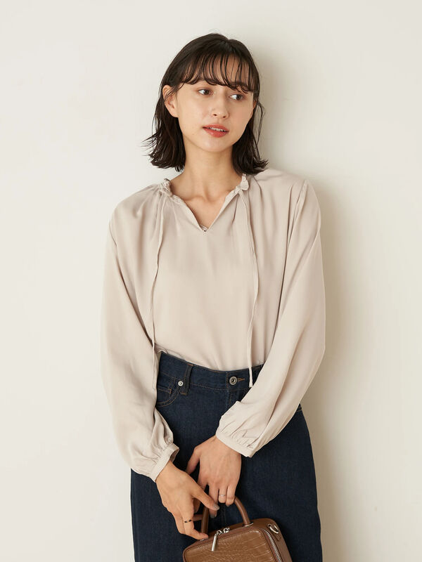 web限定大きな 小さなサイズ とろみ2wayブラウス オフホワイト ブラック ピンク ライトベージュ ミント フラワー Earth Music Ecology アースミュージックアンドエコロジー のレディースカットソー 1b13l0c0660 ファッション通販のstripe Club