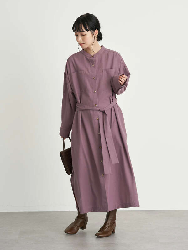 2wayコートワンピース ベージュ ミント ラベンダー Earth Music Ecology アースミュージックアンドエコロジー のレディース ワンピース 1c13l0h0400 ファッション通販のstripe Club
