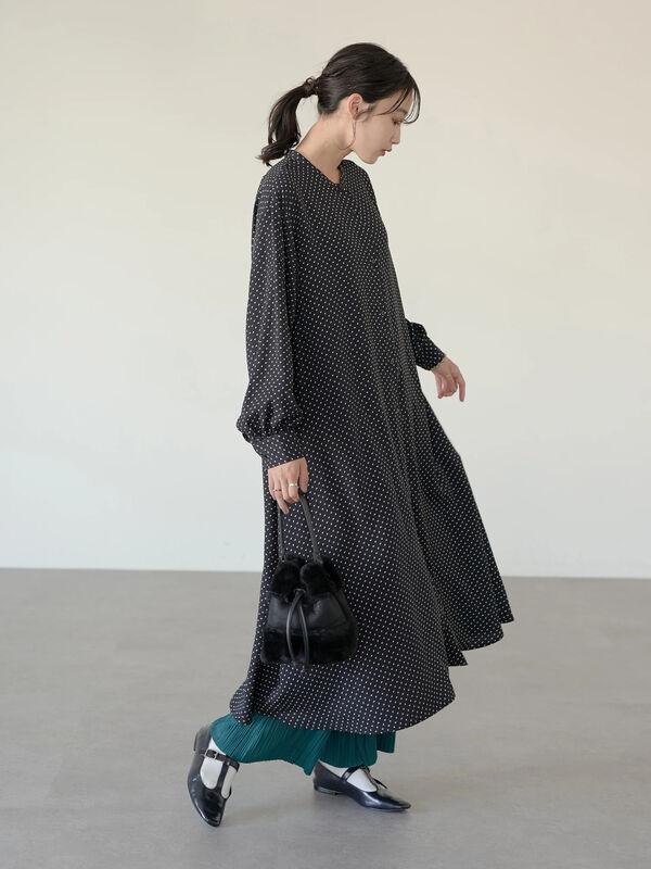 アウトレット 古着 フラワードットシャツワンピース ブラック ブラウン グリーン Earth Music Ecology アース ミュージックアンドエコロジー のレディースワンピース 1c14l0h00 ファッション通販のstripe Club