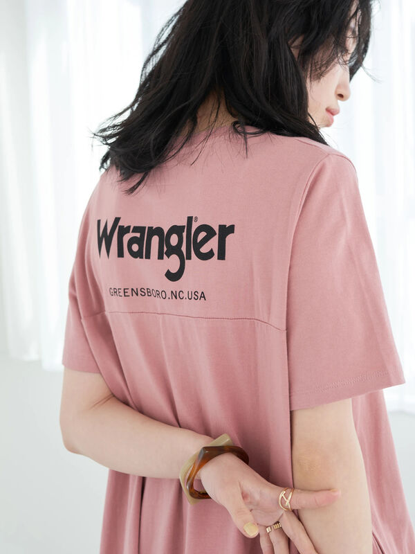 【Wrangler】デザインシャツ【ピンク XL】