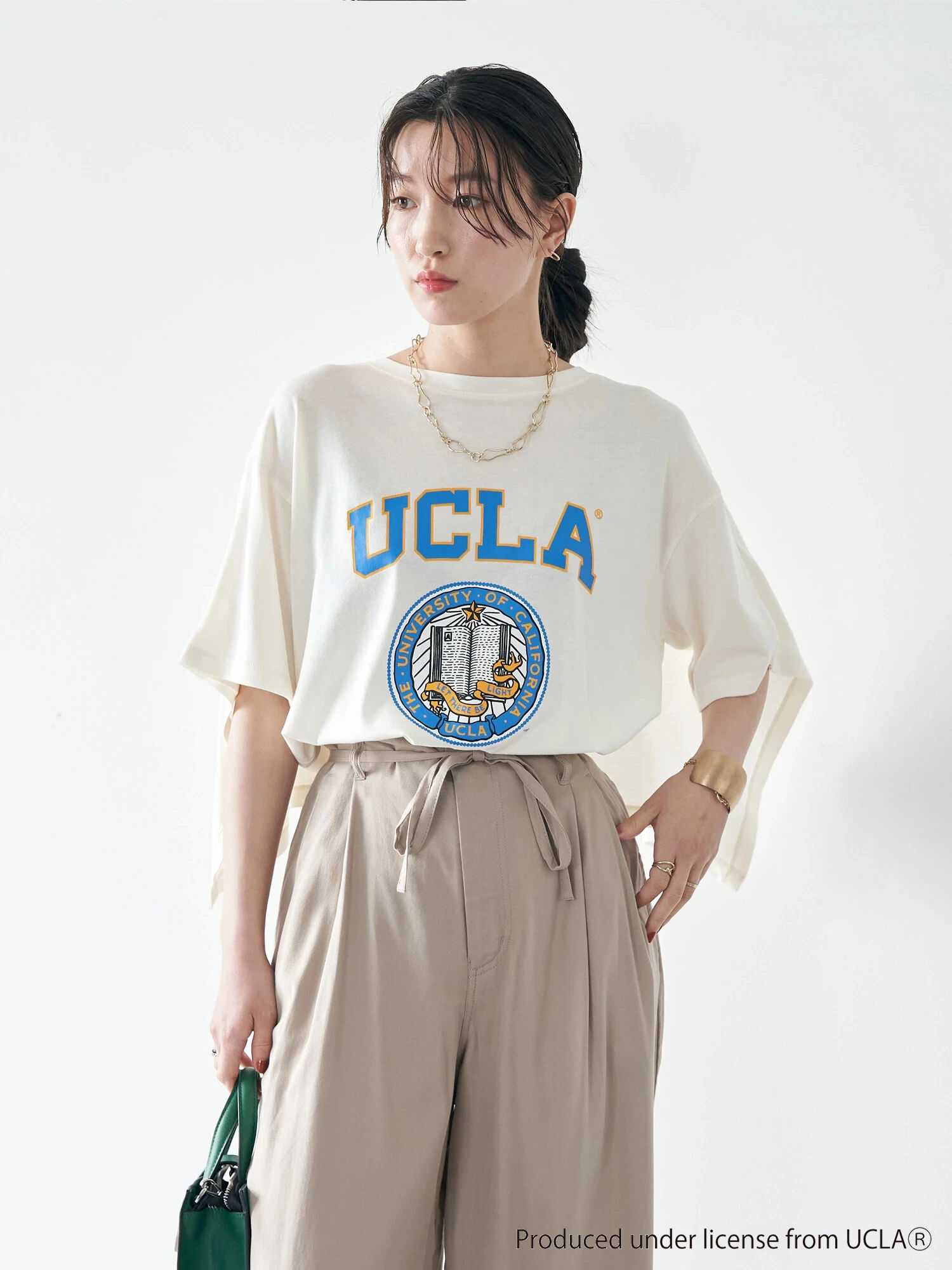 【アウトレット】別注 UCLA バックフリルTシャツ（オフホワイト
