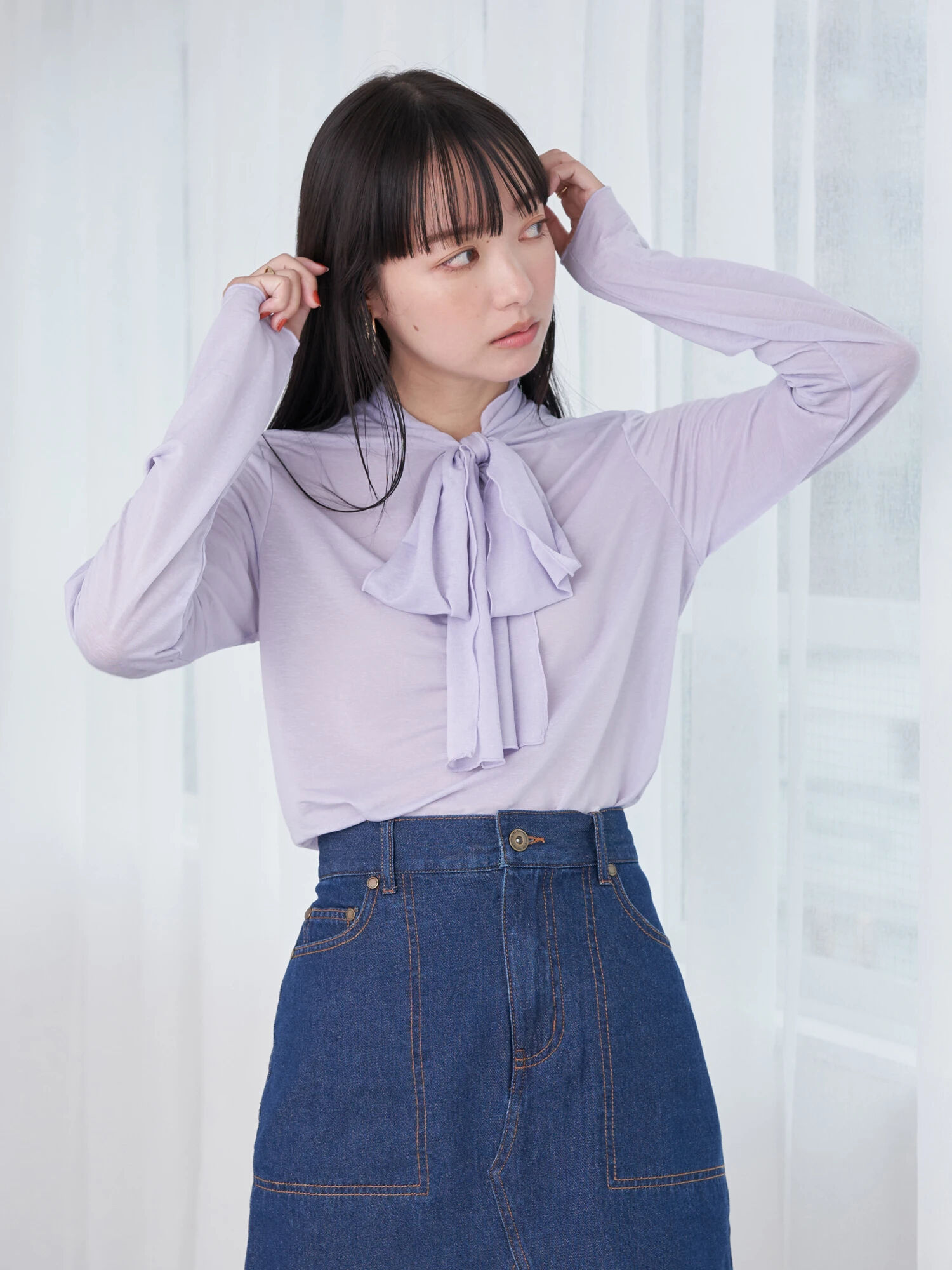 日本販売  セット スカート(2/M) BLANC&ECLARE　ブラウス(3/L) シャツ/ブラウス(半袖/袖なし)