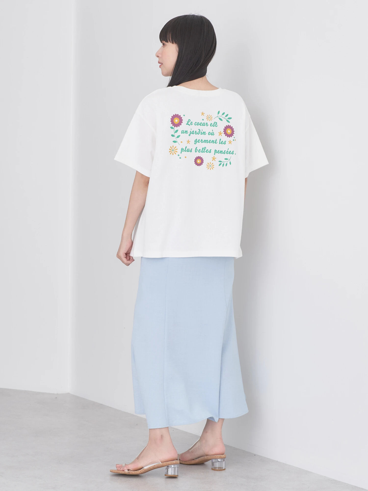 アウトレット】UNE BELLE HARMONIE Tシャツ（オフホワイト/イエロー