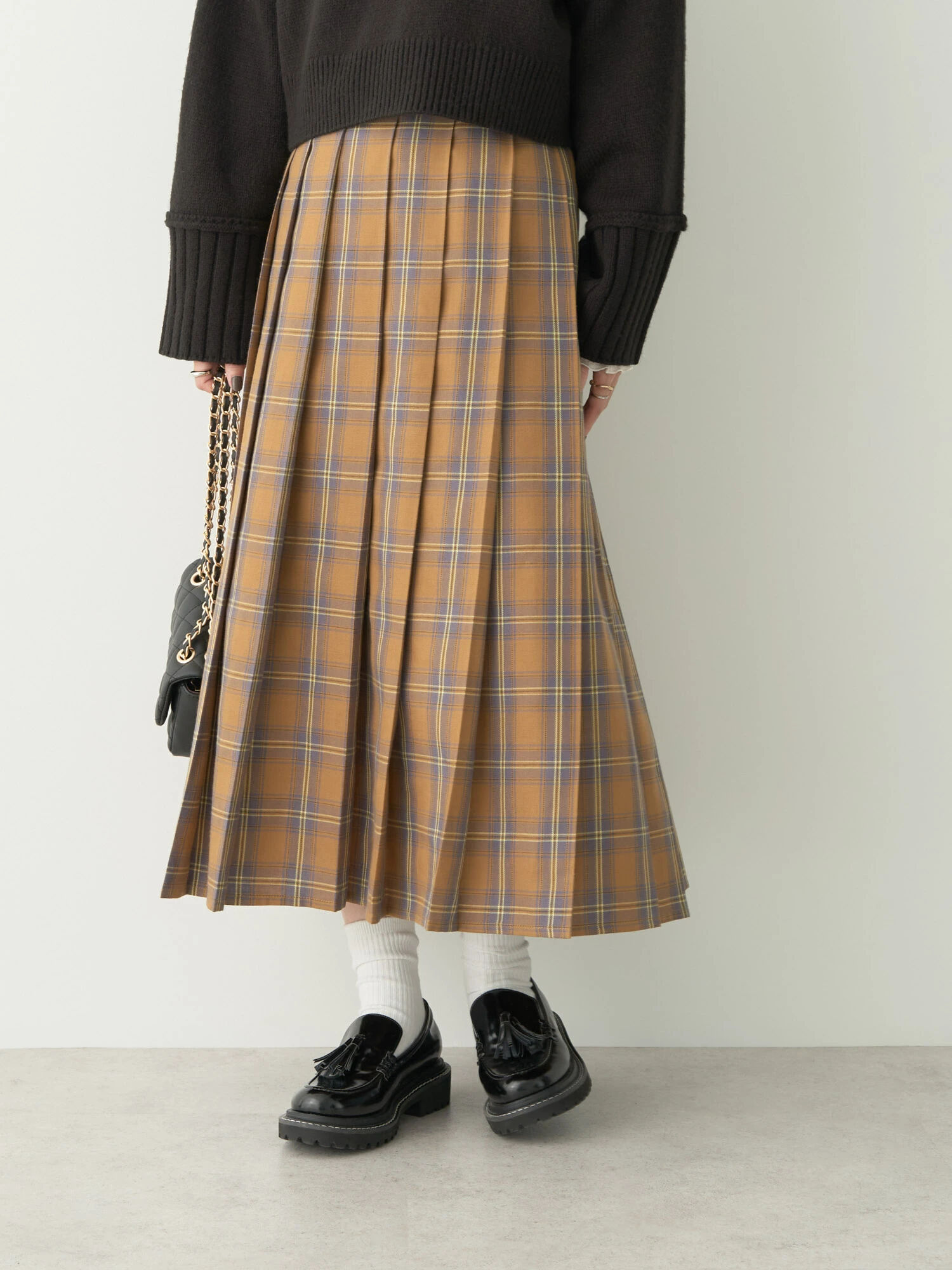 【大きい・小さいサイズ(WEB限定)】チェックプリーツスカート