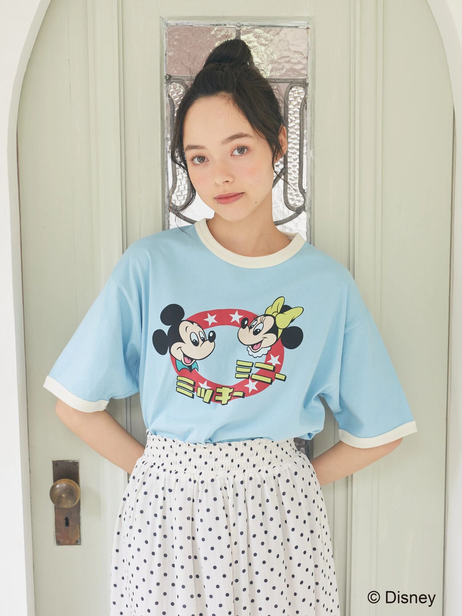 リンガーTee/Mickey&Minnie