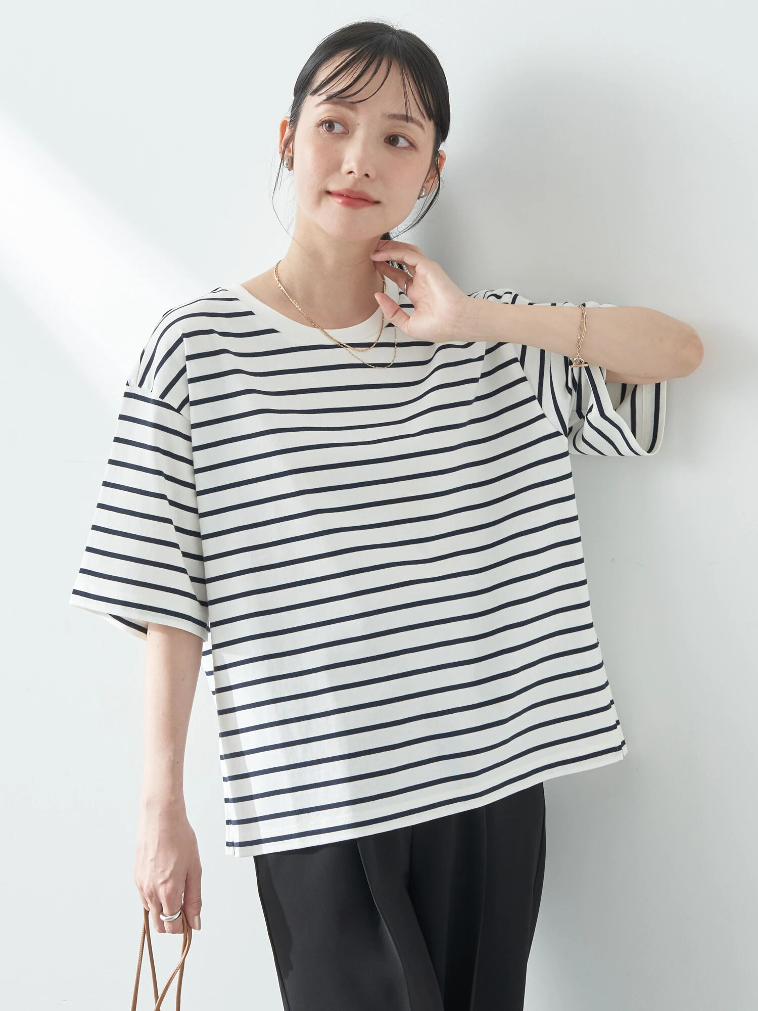 古着】BOX Tシャツ（オフホワイト/ブラック/ベージュ/ブルー/ボーダー 