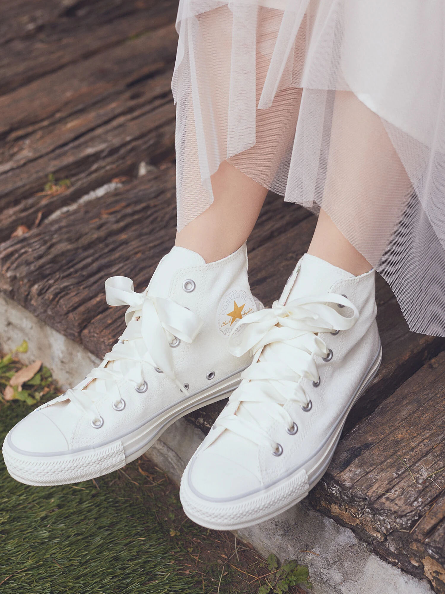 CONVERSE×earth ALL☆STAR HI（オフホワイト/グレー/ブラック/ピンク 