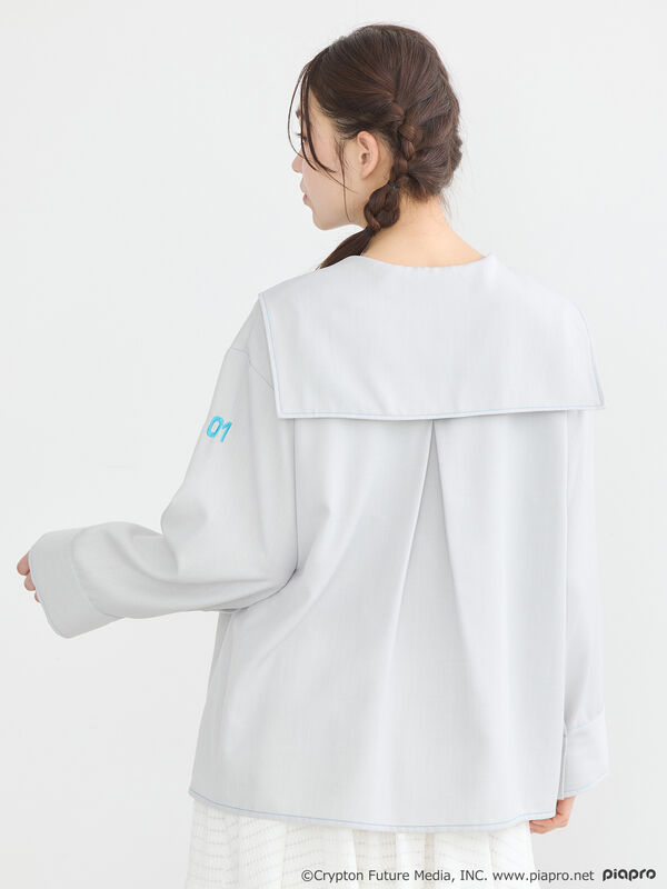 初音ミク&鏡音リン・レン セーラーブラウス（アイボリー/グレー 