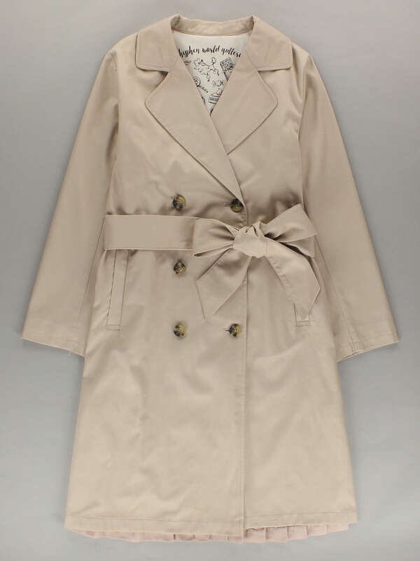 アウトレット バックプリーツトレンチコート ベージュ ネイビー ピンクベージュ E Hyphen World Gallery イーハイフン ワールドギャラリー のレディースコート 171i ファッション通販のstripe Club