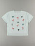 E hyphen world gallery(イーハイフンワールドギャラリー) |フラミンゴ&サボテン刺繍Tシャツ(ミント)