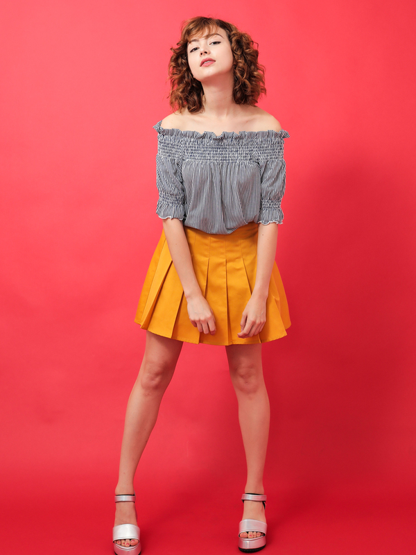 アウトレット ストライプオフショルプルオーバー レッド サックスブルー ネイビー E Hyphen World Gallery イーハイフンワールドギャラリー のレディースシャツ ブラウス 176a ファッション通販のstripe Club