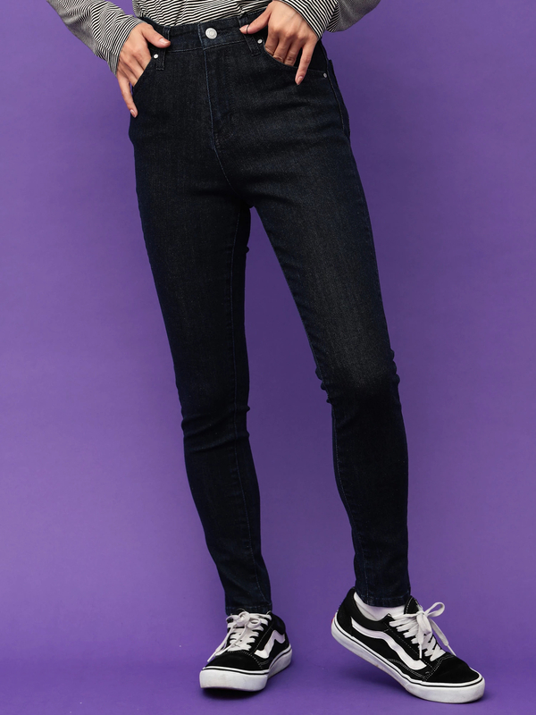 アウトレット ハイウエストデニムスキニーパンツ ミディアムインディゴ ダークインディゴ E Hyphen World Gallery イーハイフンワールドギャラリー のレディースパンツ 173f ファッション通販のstripe Club