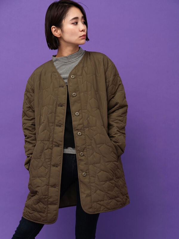 アウトレット スターミリタリーコート ブラック カーキ E Hyphen World Gallery イーハイフンワールドギャラリー のレディース コート 173i310 ファッション通販のstripe Club