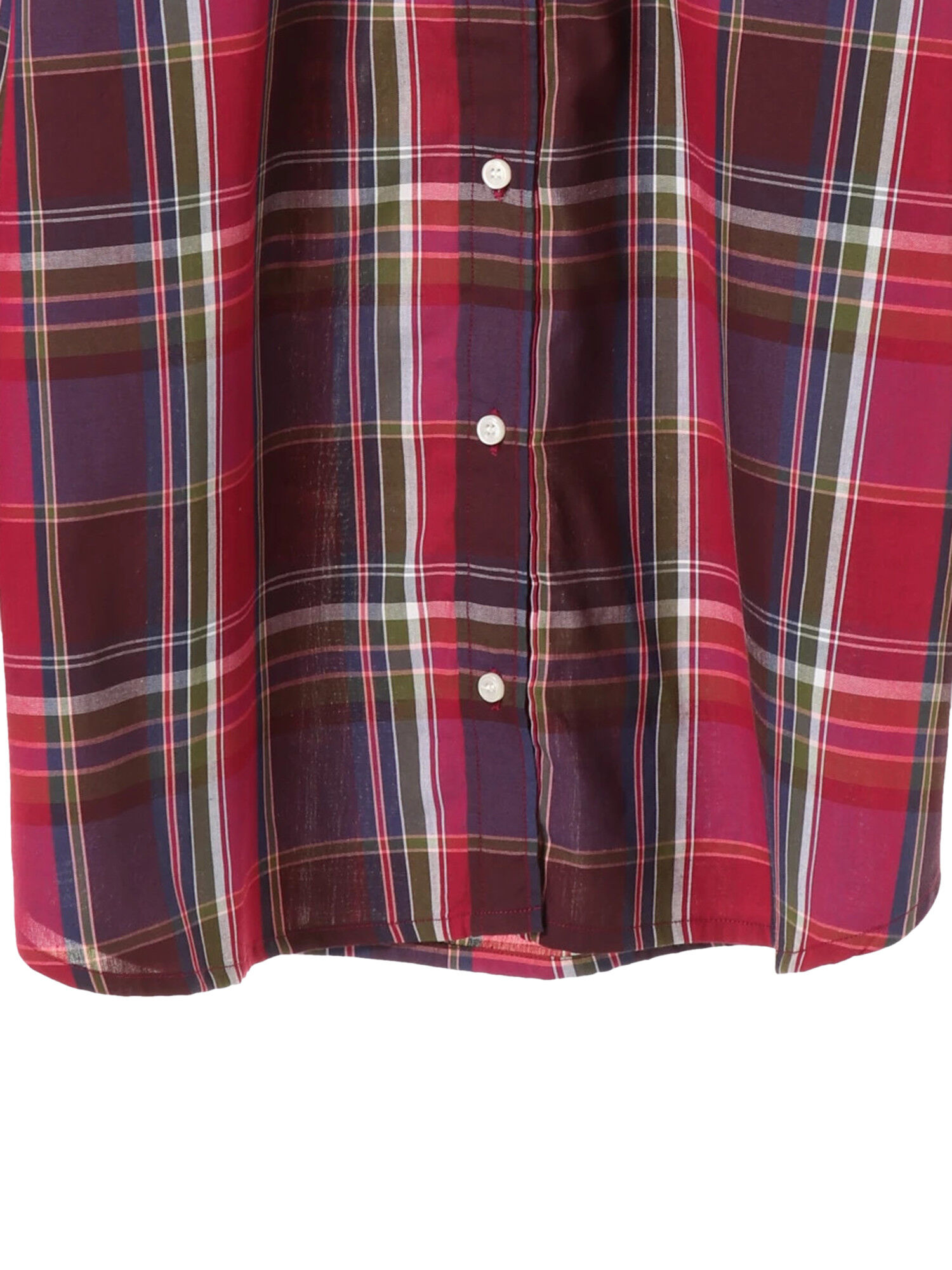 E hyphen world gallery ネルチェックシャツチュニック 黒 E hyphen