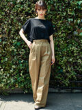 E hyphen world gallery(イーハイフンワールドギャラリー) |UNIVERSAL OVERALL WIDE PANTS(ベージュ)