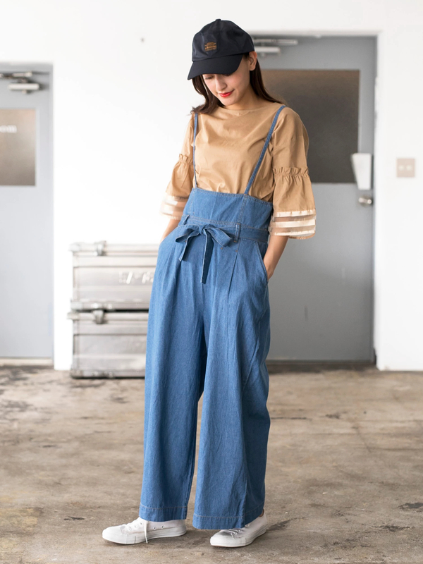 アウトレット 古着 デニムサロペット インディゴ E Hyphen World Gallery イーハイフンワールドギャラリー のレディース サロペット 1hf3002 ファッション通販のstripe Club