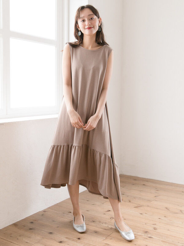 アウトレット ティアードヘムnsワンピース ブラック ダークベージュ カーキ E Hyphen World Gallery イーハイフンワールドギャラリー のレディースワンピース 2b93l1h01 ファッション通販のstripe Club